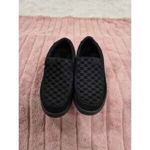 DC Shoes Mens Villain Black Logo Moc Toe Slip-On Shoes Size 10